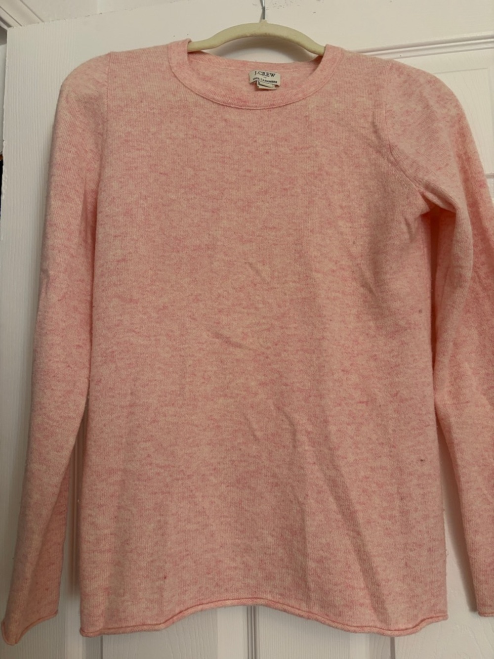 J. Crew Soft Heathered Pink Cashmere Sweater